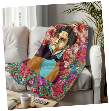 Lesedecke Lord Byron inspiriert 150x200 cm Literatur Decke 